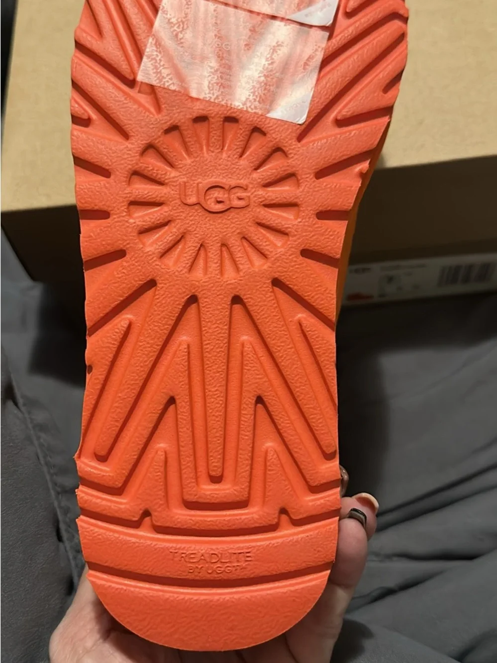 UGG Kids Classic Mini Boot in Bright Orange sz7